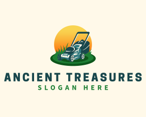 Lawn Grass Mower logo design