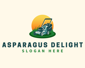 Lawn Grass Mower logo design