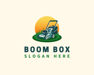 Lawn Grass Mower logo design