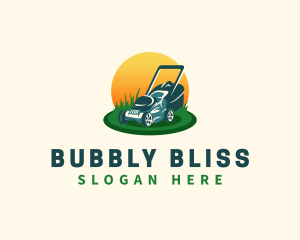 Lawn Grass Mower logo design