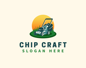 Lawn Grass Mower logo design