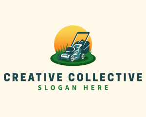 Lawn Grass Mower logo design