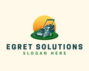 Lawn Grass Mower logo design