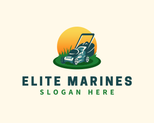 Lawn Grass Mower logo design