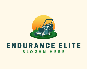 Lawn Grass Mower logo design