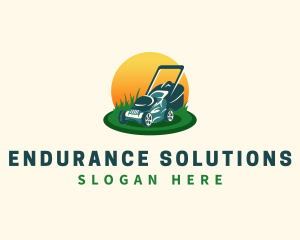 Lawn Grass Mower logo design