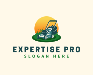 Lawn Grass Mower logo design