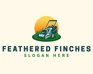 Lawn Grass Mower logo design