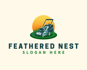 Lawn Grass Mower logo design