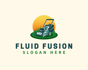 Lawn Grass Mower logo design