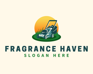 Lawn Grass Mower logo design