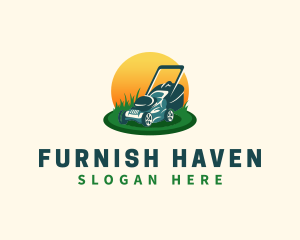 Lawn Grass Mower logo design