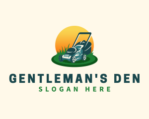 Lawn Grass Mower logo design