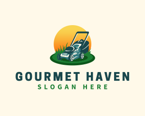 Lawn Grass Mower logo design