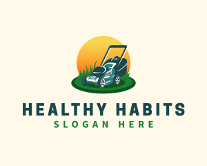 Lawn Grass Mower logo design