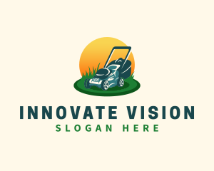 Lawn Grass Mower logo design