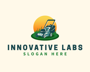 Lawn Grass Mower logo design