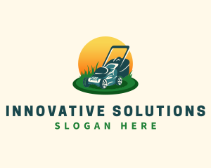 Lawn Grass Mower logo design