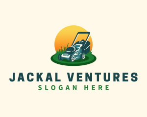 Lawn Grass Mower logo design