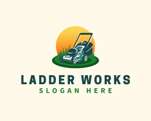 Lawn Grass Mower logo design