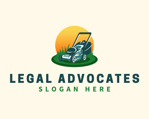 Lawn Grass Mower logo design