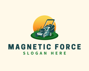 Lawn Grass Mower logo design