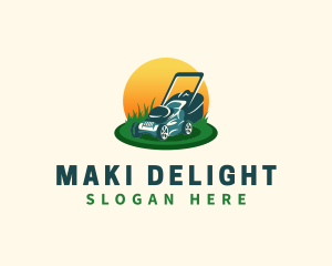 Lawn Grass Mower logo design