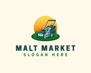 Lawn Grass Mower logo design