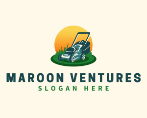 Lawn Grass Mower logo design