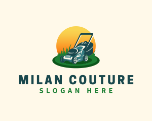 Lawn Grass Mower logo design