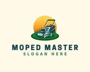 Lawn Grass Mower logo design