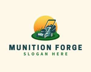 Lawn Grass Mower logo design