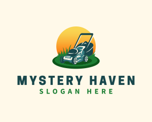 Lawn Grass Mower logo design