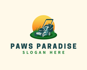 Lawn Grass Mower logo design