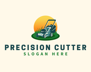 Cutter - Lawn Grass Mower logo design