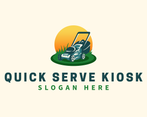 Lawn Grass Mower logo design