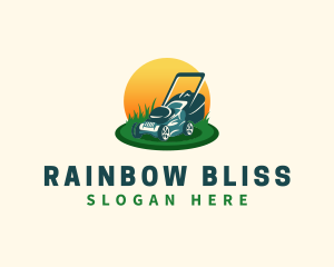 Lawn Grass Mower logo design