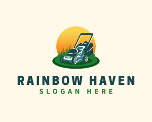 Lawn Grass Mower logo design