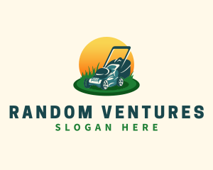 Lawn Grass Mower logo design