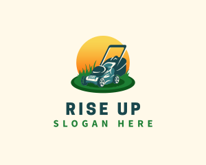 Lawn Grass Mower logo design