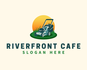 Lawn Grass Mower logo design