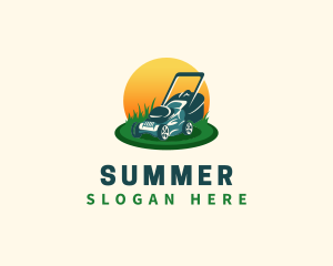 Lawn Grass Mower logo design