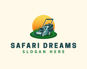 Lawn Grass Mower logo design