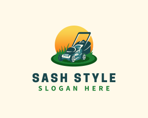 Lawn Grass Mower logo design