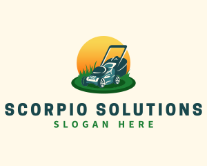 Lawn Grass Mower logo design