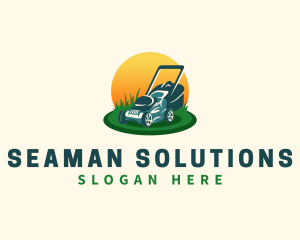 Lawn Grass Mower logo design