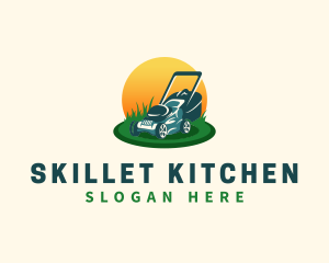 Lawn Grass Mower logo design