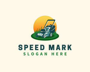 Lawn Grass Mower logo design