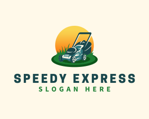 Lawn Grass Mower logo design