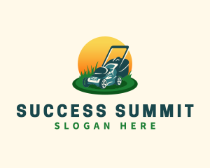 Lawn Grass Mower logo design